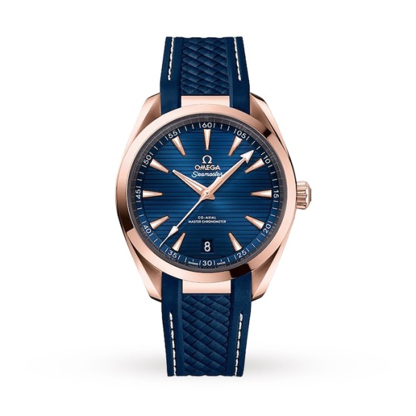 Replica Omega Seamaster Aqua Terra Men Automatic Blue 18ct Rose Gold Watch O22052412103001