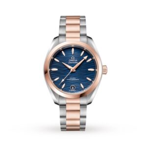 Replica Omega Seamaster Aqua Terra Women Automatic Blue 18ct Rose Gold Watch O22020342003001