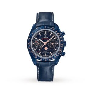 Replica Omega Speedmaster Men Automatic Blue Leather Watch O30493445203002