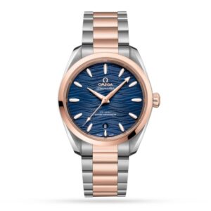 Replica Omega Seamaster Aqua Terra Women Automatic Blue Stainless Steel & 18ct Rose Gold Watch O22020382003001