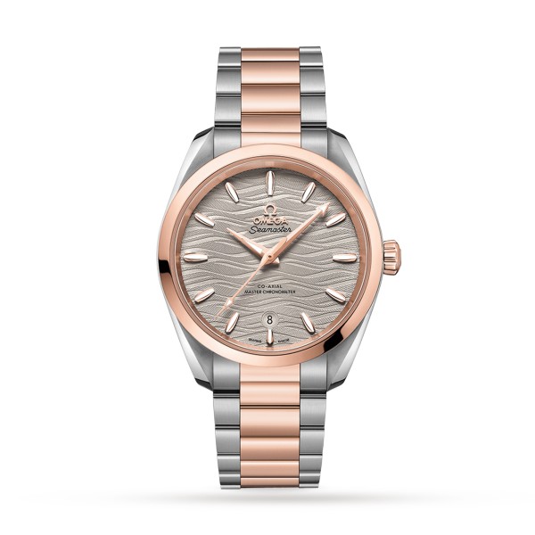 Replica Omega Aquaterra Women Automatic Grey 18ct Rose Gold Watch O22020382006001