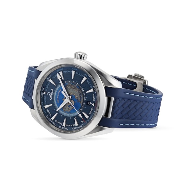 Replica Omega Seamaster Aqua Terra Men Automatic Blue Rubber Watch O22012432203001 - Image 4