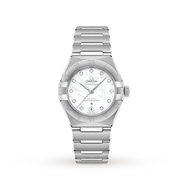 Replica Omega Constellation Women Automatic Mother of Pearl Stainless Steel Watch O13110292055001