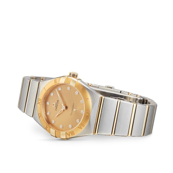 Replica Omega Constellation Women Quartz Champagne Stainless Steel Watch O13120286058001 - Image 5