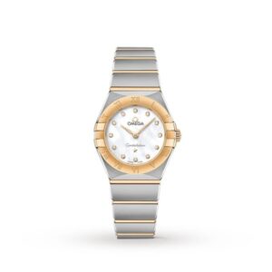 Replica Omega Constellation Women Quartz Mother of Pearl Stainless Steel Watch O13120256055002