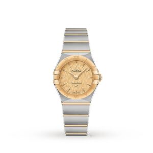 Replica Omega Constellation Women Quartz Champagne Stainless Steel Watch O13120256008001