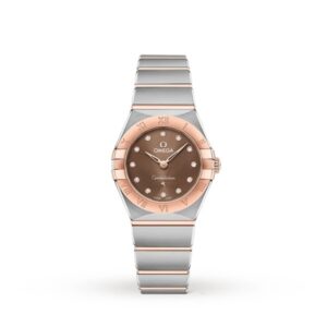 Replica Omega Constellation Women Quartz Brown Stainless Steel Watch O13120256063001