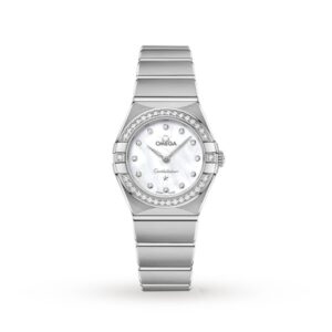 Replica Omega Constellation Women Quartz Mother of Pearl Stainless Steel Watch O13115256055001