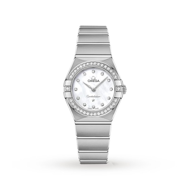 Replica Omega Constellation Women Quartz Mother of Pearl Stainless Steel Watch O13115256055001