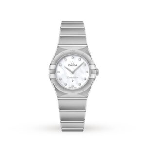 Replica Omega Constellation Women Quartz Mother of Pearl Stainless Steel Watch O13110256055001
