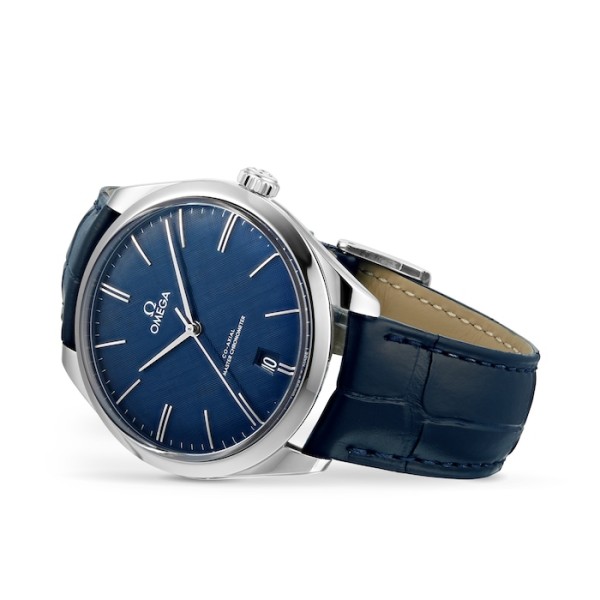 Replica Omega De Ville Men Automatic Blue Leather Watch O43513402103001 - Image 4