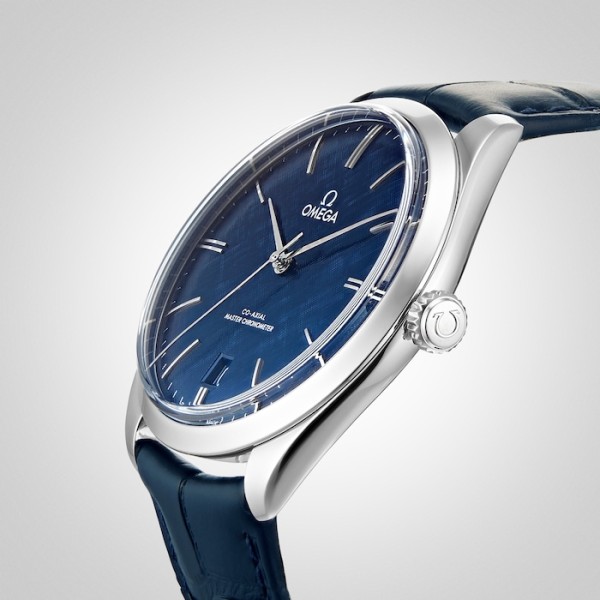 Replica Omega De Ville Men Automatic Blue Leather Watch O43513402103001 - Image 2