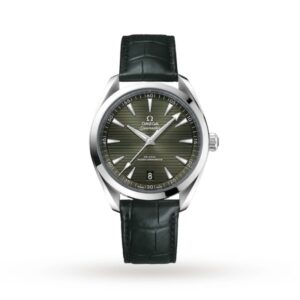 Replica Omega Seamaster Aqua Terra Men Automatic Green Leather Watch O22013412110001