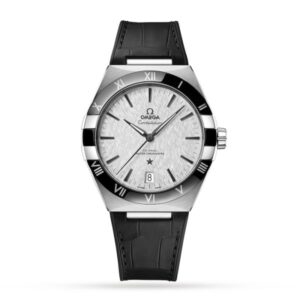 Replica Omega Constellation Men Automatic Grey Leather Watch O13133412106001