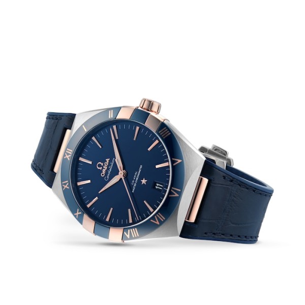 Replica Omega Constellation Men Automatic Blue Leather Watch O13123412103001 - Image 3