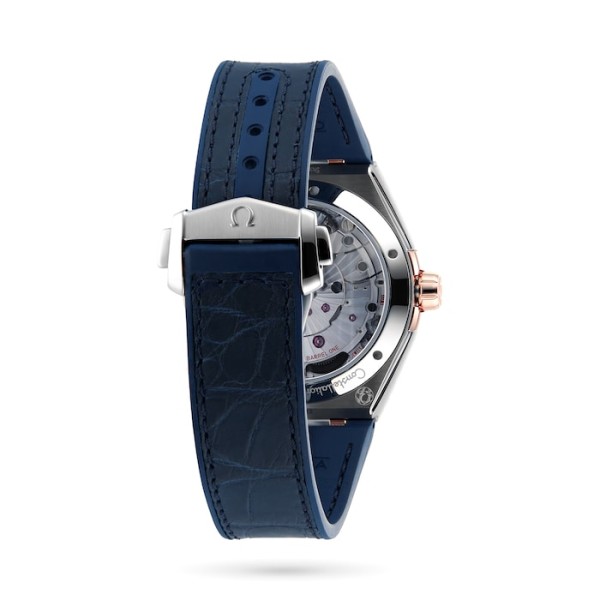 Replica Omega Constellation Men Automatic Blue Leather Watch O13123412103001 - Image 2