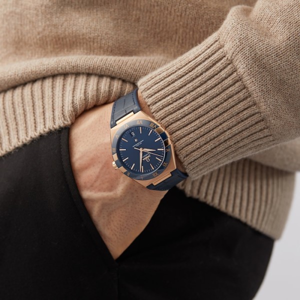 Replica Omega Constellation Men Automatic Blue Leather Watch O13163412103001 - Image 5