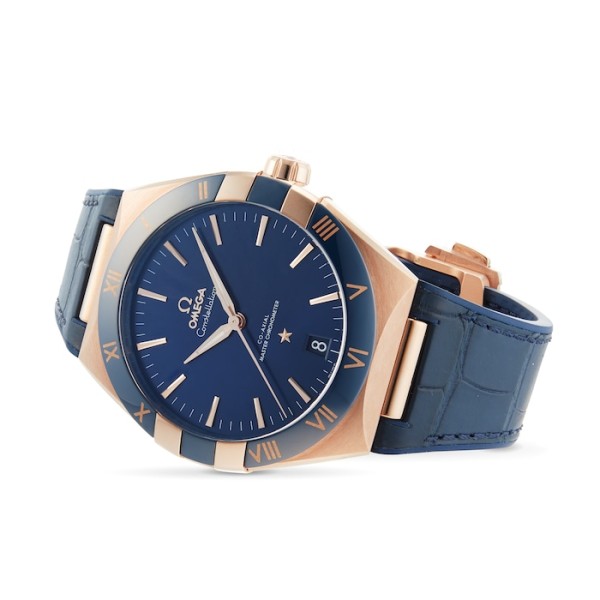 Replica Omega Constellation Men Automatic Blue Leather Watch O13163412103001 - Image 4