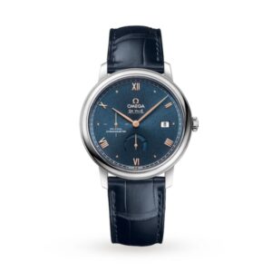 Replica Omega De Ville Men Automatic Blue Leather Watch O42413402103003