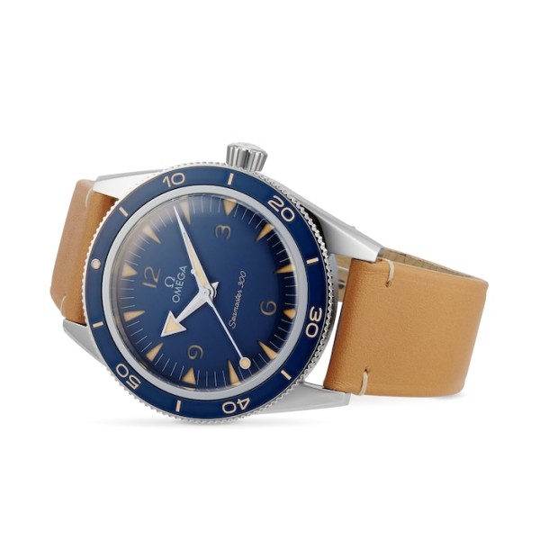 Replica Omega Seamaster Men Automatic Blue Calf Watch O23432412103001 - Image 2