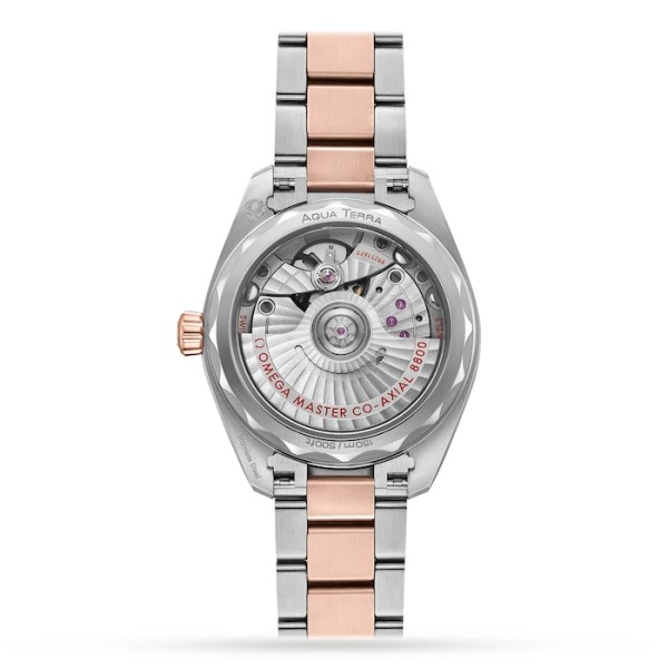 Replica Omega Seamaster Women Automatic Pink 18ct Rose Gold & Stainless Steel Watch O22020342060001 - Image 2
