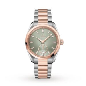 Replica Omega Seamaster Aqua Terra Women Automatic Green Stainless Steel & 18ct Rose Gold Watch O22020382010001