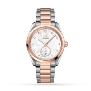 Replica Omega Seamaster Aqua Terra Women Automatic White Stainless Steel & 18ct Rose Gold Watch O22020382055002
