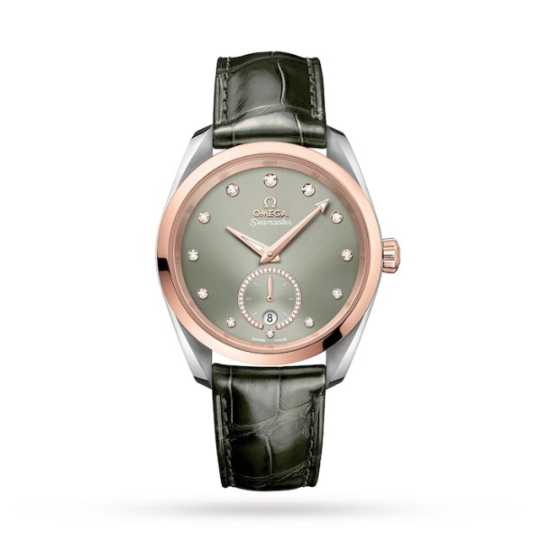 Replica Omega Seamaster Aqua Terra Women Automatic Grey Leather Watch O22023382060001