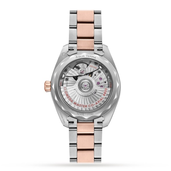 Replica Omega Seamaster Women Automatic Grey 18ct Rose Gold & Stainless Steel Watch O22025342060001 - Image 2
