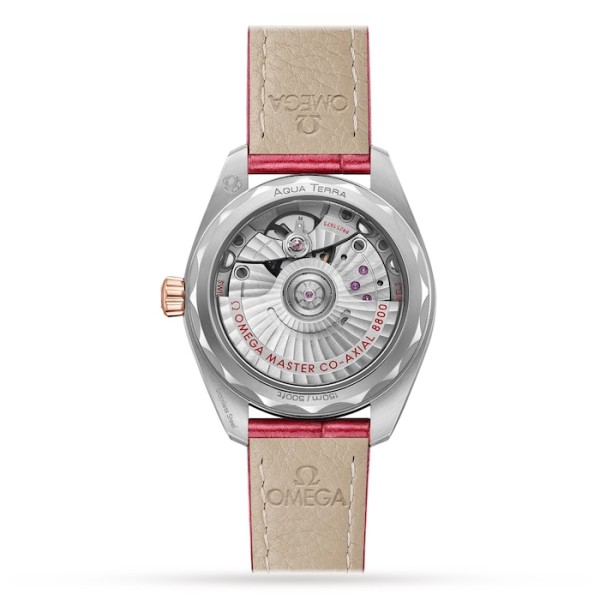 Replica Omega Seamaster Women Automatic Grey Alligator Watch O22028342060001 - Image 2