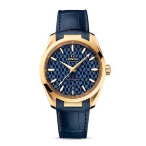 Replica Omega Aquaterra Women Automatic Blue Alligator Watch O52253382003001