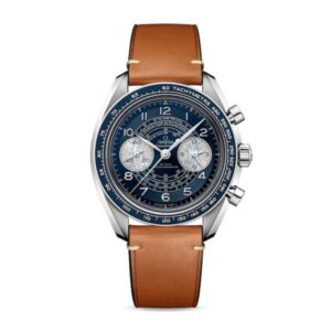 Replica Omega Speedmaster Men Automatic Blue Leather Watch O32932435103001