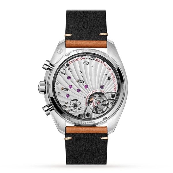 Replica Omega Speedmaster Men Automatic Blue Leather Watch O32932435103001 - Image 4