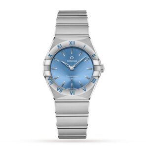 Replica Omega Constellation Women Quartz Blue Stainless Steel Watch O13110286003001