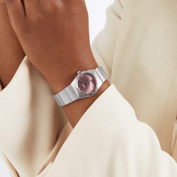 Replica Omega Constellation Women Quartz Pink Stainless Steel Watch O13110286011001 - Image 4