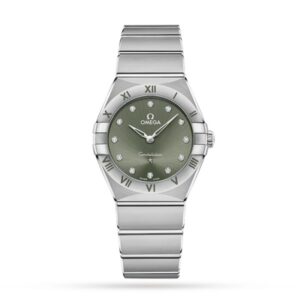 Replica Omega Constellation Women Quartz Green Stainless Steel Watch O13110286060001