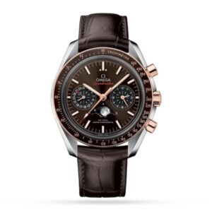 Replica Omega Speedmaster Men Automatic Brown Leather Watch O30423445213001
