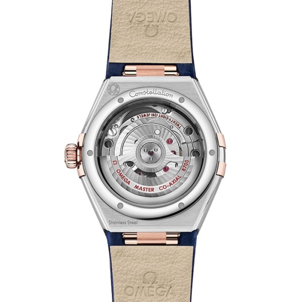 Replica Omega Constellation Women Automatic Blue Leather Watch O13128292099003 - Image 2