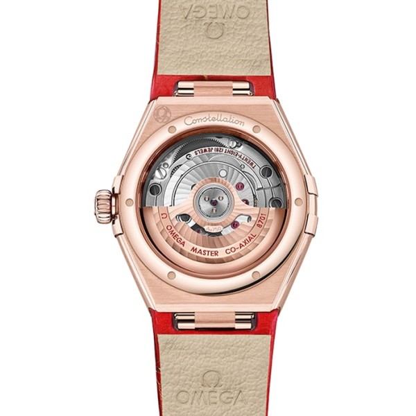 Replica Omega Constellation Women Automatic Red Leather Watch O13158292099005 - Image 2