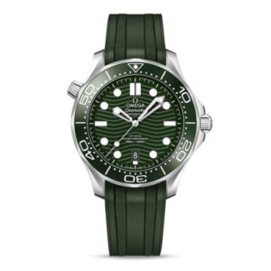 Replica Omega Seamaster Men Automatic Green Rubber Watch O21032422010001