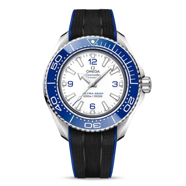 Replica Omega Planet Ocean Men Automatic White Rubber Watch O21532462104001