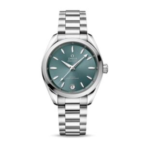 Replica Omega Aquaterra Women Automatic Green Stainless Steel Watch O22010342010001