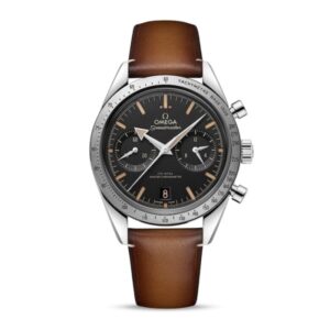Replica Omega Speedmaster Men Automatic Black Leather Watch O33212415101001