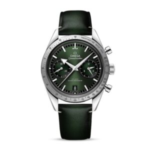 Replica Omega Speedmaster Men Automatic Green Leather Watch O33212415110001
