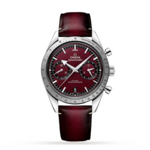 Replica Omega Speedmaster Men Automatic Red Leather Watch O33212415111001