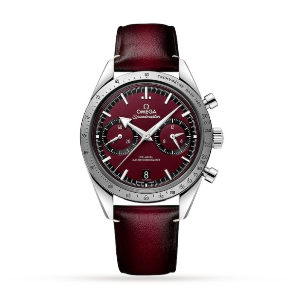 Replica Omega Speedmaster Men Automatic Red Leather Watch O33212415111001
