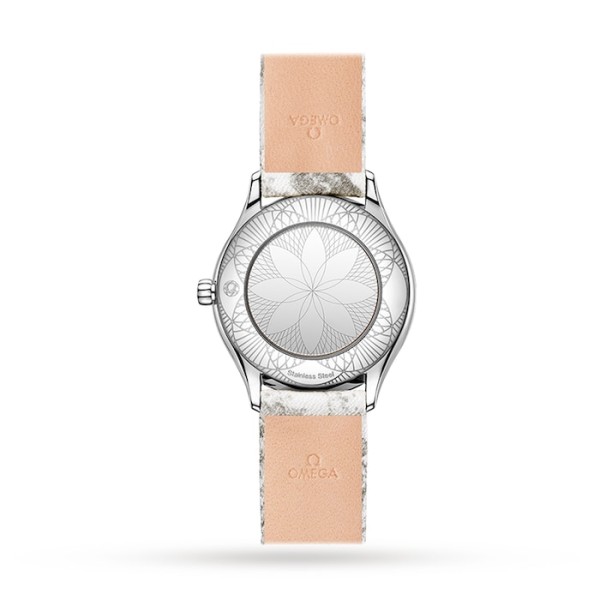 Replica Omega De Ville Women Quartz White Fabric Watch O42817266004002 - Image 2