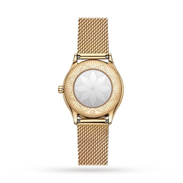 Replica Omega De Ville Women Quartz White 18ct Yellow Gold Watch O42855266004001 - Image 2