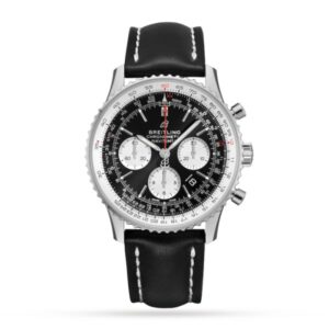 Replica Breitling Navitimer Men Automatic Black Leather Watch AB0121211B1X1