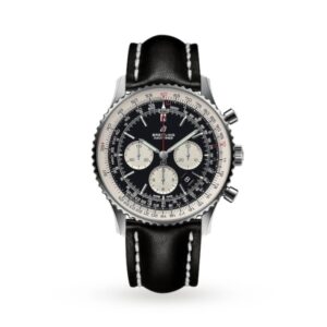 Replica Breitling Navitimer Men Automatic Black Leather Watch AB0127211B1X1
